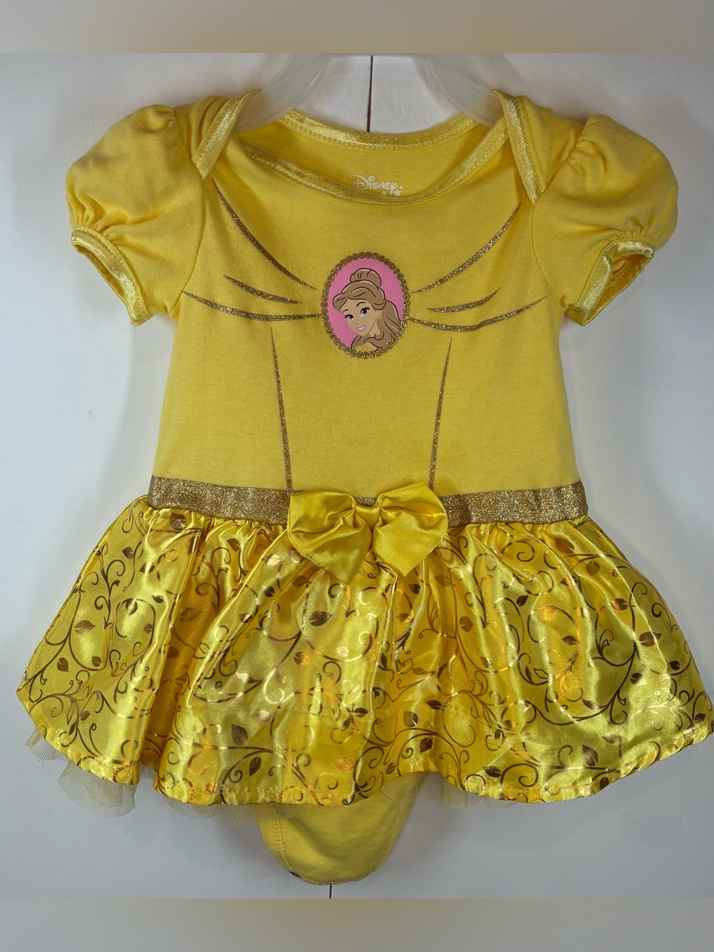 Disney Baby Belle Princess Costume Bodysuit Dress 6-12M Beauty & the Beast